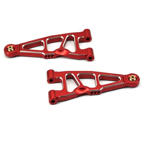 Aluminum Front Lower Arm Set for ARRMA Mini Kraton 1/16, RC Car Upgrade Suspension A-Arms, 2 Pack (Red Front Lower Arm Set) - color: Red Front Lower Arm Set