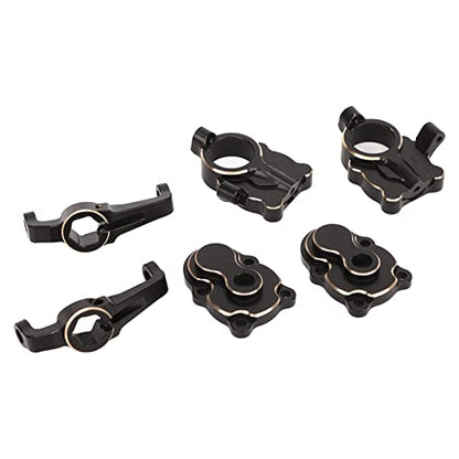 RC Steering Knuckles, Brass Upgrade for Durability and Precision, Axle Gear Cover Hub Carrier Set for 1/24 Scale Off-Road Crawlers, RC Enthusiasts in Rock Crawling, Trail Driving, and Competition Use