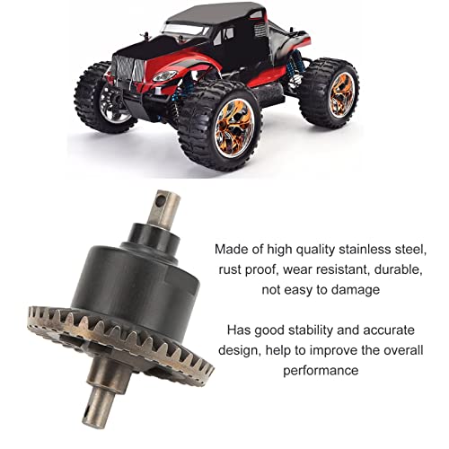 RC Vehicle Differentials, Differential Gear Complete Kit, Wear Resistant Stainless Steel RC Differential Assembly Light Rust Proof High Performance Accurate for Slash 4x4 1/10 RC Car