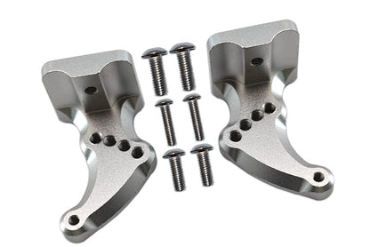 GPM For Traxxas E-Revo 2.0 VXL Brushless (86086-4) Upgrade Parts Aluminum Rear Wing Mount - 2Pc Set Silver