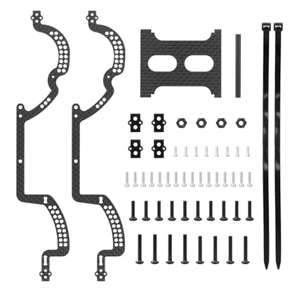 Carbon Fiber LCG for 1/18 Traxxas TRX4M Defender Bronco Chassis Frame Kit Upgrades Parts
