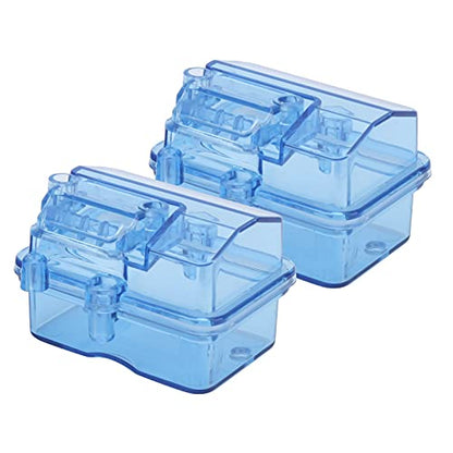 RC Waterproof Receiving Box, 2Sets RC Receiver Box Radio Receiver Protector Waterproof Receiving Box for RC Car Boat Transparent Blue