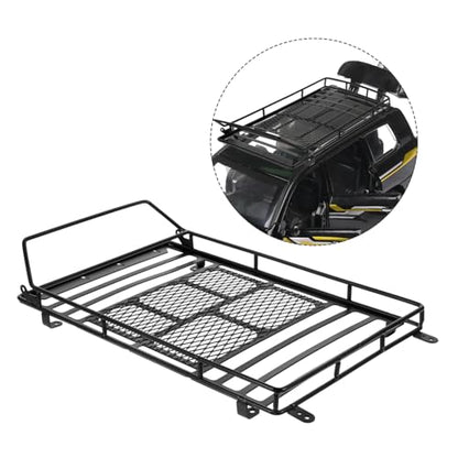 Car Roof Luggage Bracket for Crawler Cargo Holder Rack Lightweight Design for Simulation Accessories Fit for Rc Vehicles Black Finish - size: 22.8X14.1cm