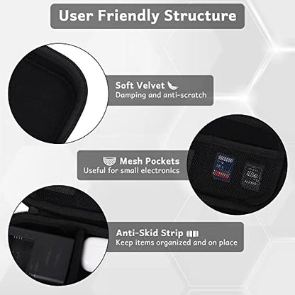 Organiser Portable Pouch For Electronic Accessories Usb Cables, Power Bank, Battery, Hard Drive, Sd Memory Card, Earphones, Travel Gadgets & Organiser Rugged Travel Friendly (Grey) - style: Gb-gryorganizer