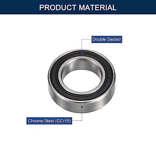 MR126-2RS Deep Groove Ball Bearings, ID 6mm x OD 12mm x Width 4mm Miniature Bearings, Double Rubber Sealed Ball Bearing Pre-Lubricated Chrome Steel Z2 Lever 10pcs - size: MR126-2RS 6x12x4mm