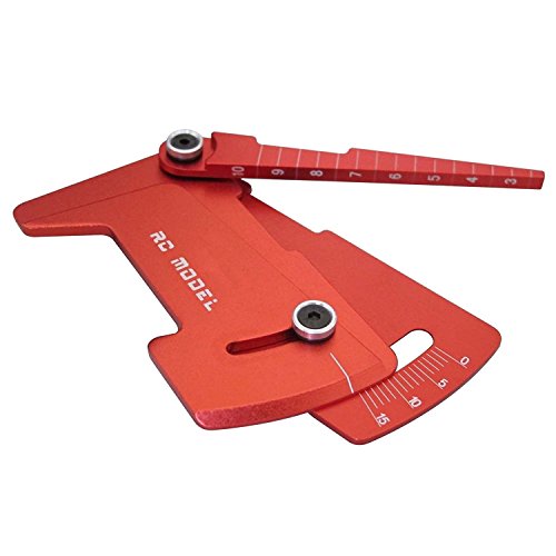 CNC Aluminum Suspension Ride Height & Camber Gauge Tool Red for 1/10 RC Car