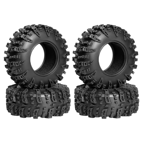 LRFHL 1.3" Crawler Tires Soft Rubber for 1/18 TRX4M 1/24 SCX24 FCX24, 4PCS | 64mm*27mm, RC Tires with Foam Insert, RC Rock Crawling Tires Upgrade - color: Style C