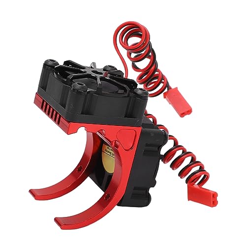 Sonew RC Motor Heatsink Cooling Fan Combo with Dual Fans and Aluminum Alloy for 550 3650 3660 3670 3674 Motors 36mm Diameter Red (Red) - color: Red