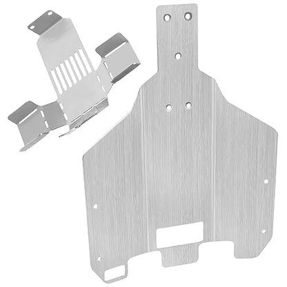 Stainless Steel RC Skid Plate RC Chassis Armor Axle Armor Protector Guard Compatible with Wltoys 12428 12429 12423 1/12 RC Crawler Car