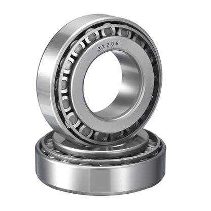 2 Pack 32208 Tapered Roller Bearing Cone and Cup Set | 40mm Bore 80mm OD 25mm Cup Width, Chrome Steel Taper Bearings Set, ABEC-3 - size: 32208