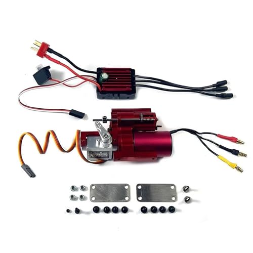 Three-Generation Full Metal 2 Speed Gearbox Transmission for WPL B1 B14 B24 C14 C24 for MN D90 D91 for MN96 1/12 RC Car Parts(Black) - color: Black