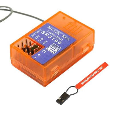 HOBBYMATE DSMR Receiver Compatible with DX2L DX2E DX3E DX2S DX3S DX4S DX3R DX3C DX4C DX5C Radio Transmitter, 2.4G SR3100 DSM2 Receiver 3 Channels - Pack of 2