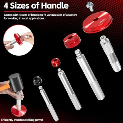 Bearing Press Kit, 43 Pieces Bearing Race and Seal Driver Set with Seal Driver and Bearing Adapters, Bearing Race Punch Set, Bearing Seal Driver Kit, Seal Driver Installer Set for Bearing Installation