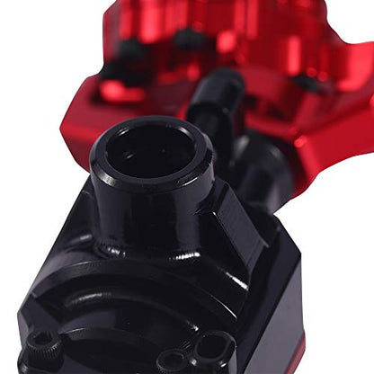 Aluminum Alloy Front and Rear Axle Housing Set for 1/10 Traxxas TRX4 RC Crawler Car, Replace Original Plastic Axles Housing (Red) - color: Red