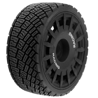 100mm 1/8 RC On-Road Tires and 15-Spokes RC Hard Plastic wheels High Grip Set 17mm Hex For 1/7 1/8 HPI VRX WR8 HSP Hobao Kyosho ARRMA Redcat Losi KM C3 CNE Ford W200 (Black) - color: Black