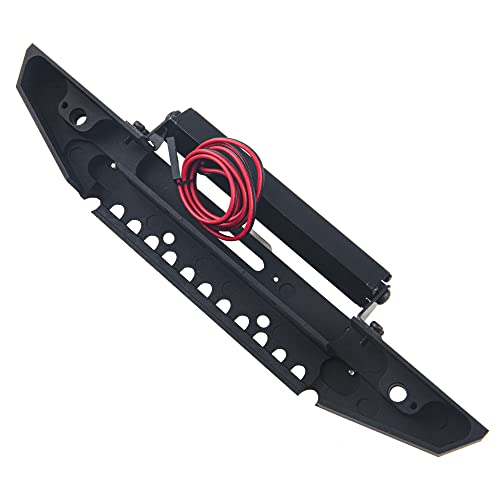 ShareGoo Metal Front Bumper with Lights Bar Tow Trailer Compatible with Traxxas TRX-4 Axial SCX10 90046 90047 SCX10 II 1/10 RC Crawler Car