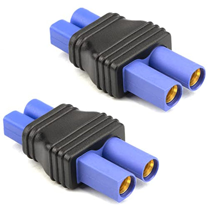 2 Pcs Ec3 Male Plug to Ec5 Female Connector Plug Adapter | for RC Lipo Battery Ec3 Plug to Ec5 Connection(2 Pack Ec3-Ec5) - style: EC3 male - EC5 female