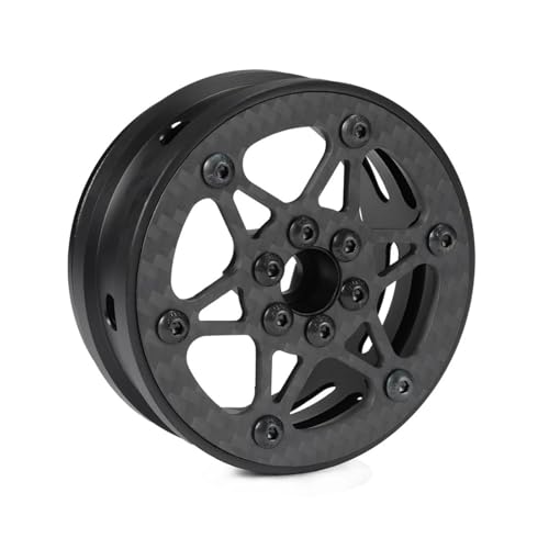 2.2 Beadlock Carbon Fiber Wheels Rims for 1/10 RC Crawler Cheater Rigs | Upgrade 4pcs,lightweight,beadlock no-glue design,For Capra SCX10 Pro TRX4 TF2 Element Enduro,improves climbing traction. - style: A