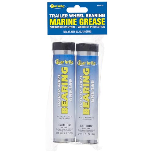 STAR BRITE Trailer Wheel Bearing Grease NLG#2 - Advanced Marine-Grade Protection Against Rust, Corrosion & Water Washout - style: 3 OZ 2-Pack