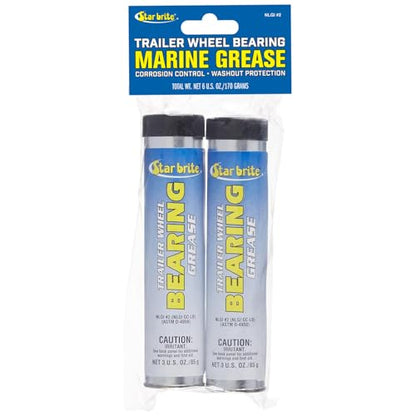 STAR BRITE Trailer Wheel Bearing Grease NLG#2 - Advanced Marine-Grade Protection Against Rust, Corrosion & Water Washout - style: 3 OZ 2-Pack
