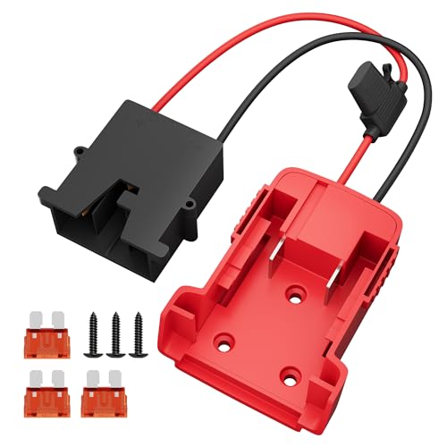 RVBOATPAT Power Wheels Battery Adapter 18V for Battery Adapter with 12AWG Wire Harness Connector Compatible with 12 Volt Power Wheels - color: MWK-BWHC-W1-1PC