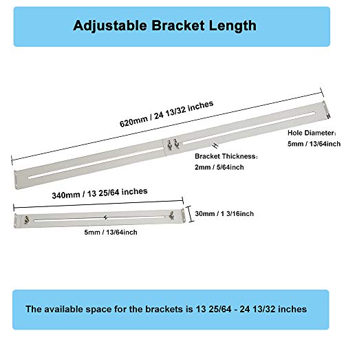 FRMSAET Drawer Repair Kit -Reinforce and Repair Drawers Accessories -2 Pack | Used to Wood /MDF /Chipboard Drawers Cabinet Reinforcement and Repair Steel Hardware Installation length Slide Adjustable - size: 2 Pack
