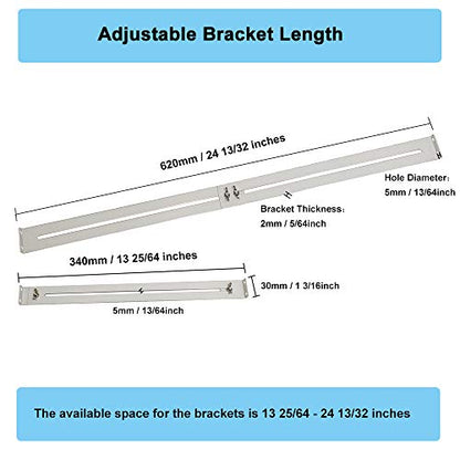 FRMSAET Drawer Repair Kit -Reinforce and Repair Drawers Accessories -2 Pack | Used to Wood /MDF /Chipboard Drawers Cabinet Reinforcement and Repair Steel Hardware Installation length Slide Adjustable - size: 2 Pack