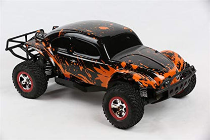 SummitLink Custom Body Muddy Orange Over Black Compatible for 1/10 Slash 4x4 VXL 2WD Slayer RC Car or Truck (Truck not Included) SSB-BR-03
