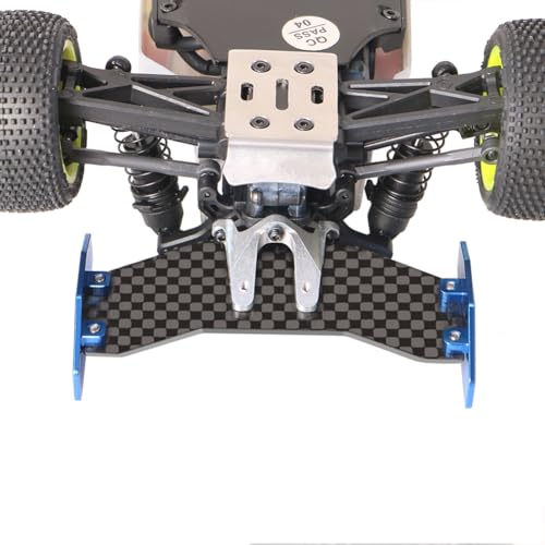 Aluminum Carbon Fiber Rear Wing Tail Spoiler for Losi 1/24 Micro-B 2WD Buggy RC Tail Wing Parts (Blue Tail Wing) - color: Blue Tail Wing
