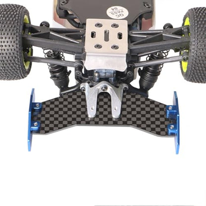Aluminum Carbon Fiber Rear Wing Tail Spoiler for Losi 1/24 Micro-B 2WD Buggy RC Tail Wing Parts (Blue Tail Wing) - color: Blue Tail Wing