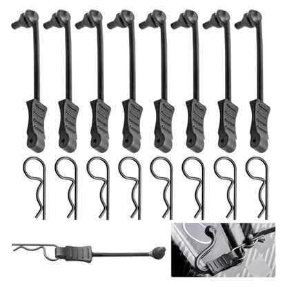 20pcs HobbyPark Universal RC Car Body Clips and Retainer for All 1/10 1/12 Scale Arrma Traxxas Axial SCX10 Losi Redcat HPI Exceed Scale Models Black Pins - size: 1.2mm Rod Black Clips