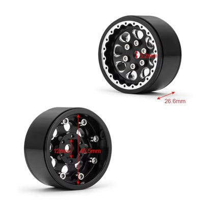 Parts For Axial For SCX10 D90 CC01 1/10 Aluminum Alloy 1.9 Inch Beadlock Wheel Rim Hubs RC Crawler Car Truck Model Upgrade Parts