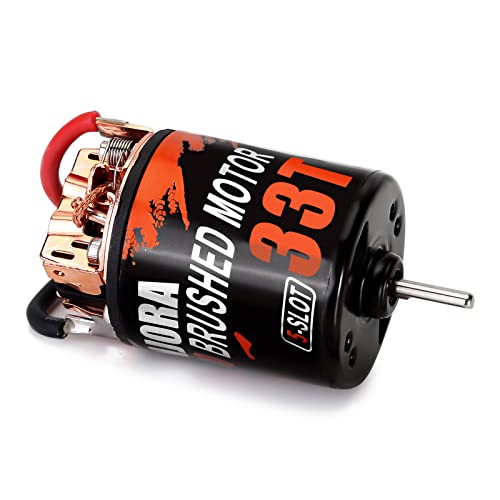INJORA 540 Brushed Motor Waterproof 5-Slot 33T for 1/10 Scale RC Model Car Crawler Truck Buggy (INM10) - size: 33T