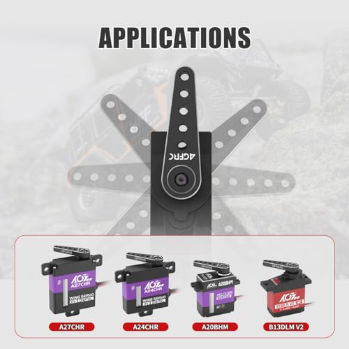 AGFRC 25T Extra Thick CNC Servo Horn for Micro RC (HPS06B) | Extra Thick Design for Higher Durability, Ideal for SCX24 1/24 Crawler, Fits AGFRC A20/A24/A27/B13 Series