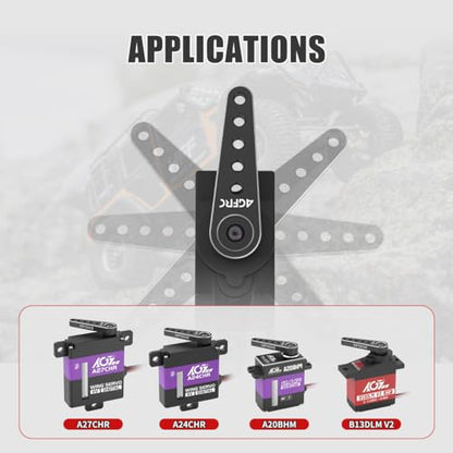 AGFRC 25T Extra Thick CNC Servo Horn for Micro RC (HPS06B) | Extra Thick Design for Higher Durability, Ideal for SCX24 1/24 Crawler, Fits AGFRC A20/A24/A27/B13 Series