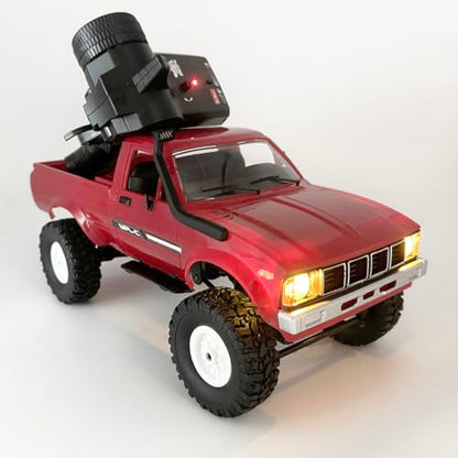RC Truck WPL C24 RC Crawler 1/16 Scale Off Road RTR | Remote Control Rock Crawler 4x4 Pickup Truck All Terrain LED Light Proportional Throttle Steering Hobby Toy Adult