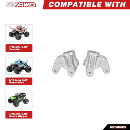 RCAWD 7075 Steering Blocks for Losi LMT 1/18, Steering Spindle Upgrade Parts #LOS214041 - color: Steering Blocks