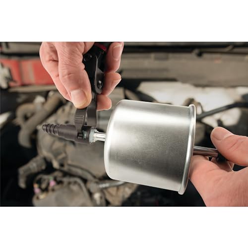 Performance Tool W83116 Multi Angle Quick Connector Clip Tool | Automotive fuel line and electrical connector removal. Spring loaded jaws. 90 degree flexing cushion grip