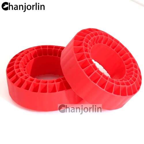 1.9 RC Silicone Rubber Insert Foam Soft Waterproof 108x42mm Fit 118-122mm 1/10 Crawler Wheels Tires for 1:10 Crawler Car Traxxas TRX4 Axial SCX10 Capra RXB10 RC4WD D90 TF2 Gen8 4PCS (Red) | Fit 118-122mm 1/10 Crawler Wheels Tires - color: Red