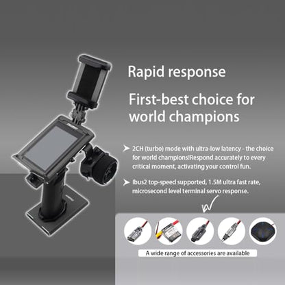 GoolRC Flysky Noble NB4 Pro+ 2.4GHz 18CH Radio Transmitter with FGr4B & FGr8B Receiver, 3.5 Inch IPS Touch Screen Remote Controller with Receiver for RC Car Boat
