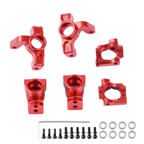 GLOBACT RC Spindle Hub Set for Losi 1/16 Mini-B 1/18 Mini-T | Front Steering Knuckles, Caster Blocks C Hubs, Rear Hubs, Replace LOS214006/LOS214005/LOS311005