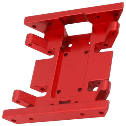 Aluminum Center Transmission Skid Plate Mount Gearbox Mount Compatible with MN128 MN86 MN86S MN86K MN86KS MN G500 1/12 RC Crawler Car (Red) - color: Black