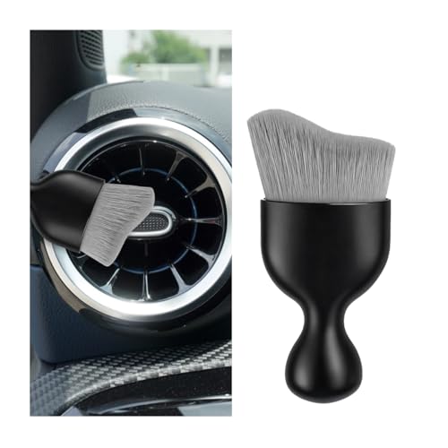 Car Interior Detailing Brush, Curved Soft Bristles Vehicle Removal Dust Collectors, Scratch-Free Automotive Cleaning Tool Accessories, Universal for Truck SUV Sedan (Gray) - color: Gray