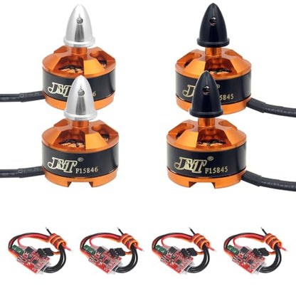 JMT Mini Multi-Rotor 1806 2400KV CW CCW Brushless Motor for DIY 2-3S 250 Mini Drone FPV CC3D 260 330 RC Quadcopter (2CW+2CCW+4ESC) - color: 2CW+2CCW+4ESC