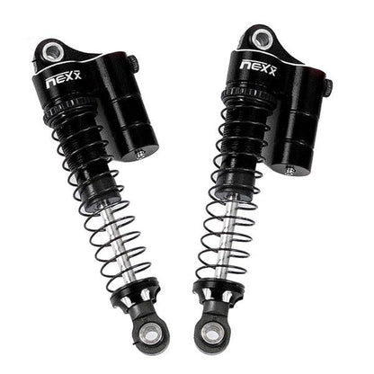 Nexx Racing Reservoir Shocks (4pcs) for 1/18 RC Crawler Redcat Ascent-18 - Remote Control Car, RC Cars, RC Crawler 1/18 4WD Nexx Racing Upgrade Parts (HELIDIRECT) (Black - 59mm) - color: Black - 59mm