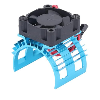 Generic RC Motor Cooling Fan with Aluminum Alloy Heatsink for 540 550 3650 3660 3665 Brushed Brushless Motors Compatible with SCX10 90046 AXI03007 Gen8 VS4-10 (Blue) - color: Blue