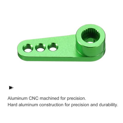 MECCANIXITY Metal 25T 25 Teeth Steering Servo Single Arm Horn Green for DIY RC Car/Boat/Airplane Boat Accessories - color: Green