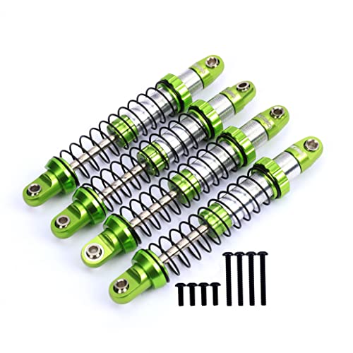 RCAWD for UTB18 Capra Shocks Double Long Stroke Upgrades, Front & Rear Shock Absorbers Parts #AXI213004#AXI213000, for Axial 1/18#AXI01002 Green - color: Green