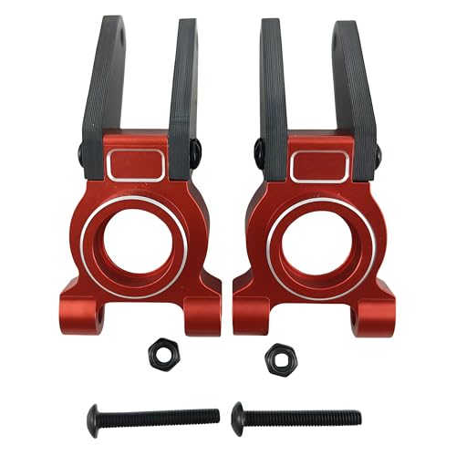 Aluminum Rear Axle Carrier Set for ARRMA 1/10 Gorgon 4X2 2WD (Red) | Monster Truck,RC Car,CNC Machined,Heavy Duty,High Strength,Precision Fit,Wear Resistant,Durable,Replacement Parts - color: Red