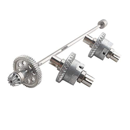 RC Trucks Car Spare Parts Upgraded Differential Assembly Spare Parts 2pcs Aluminum 25-ZJ06 & 1 Pcs Aluminum Main Drive Shaft 25-ZJ05 for High Speed 1:10 9125 RC Trucks - color: 9125 Aluminum Upgraded Set